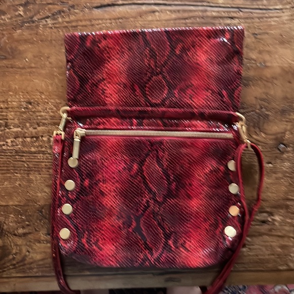 Hammitt red snake bag. Dimensions: 10x8. Opened 10x13. Great condition. - Picture 4 of 5